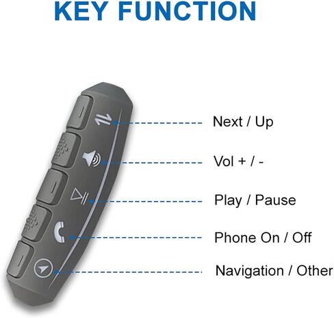 Universal Smart Wireless Car Steering Wheel Control Remote Button Support Bluetooth Control Suitable for Android Wince Connected to GPS Navigation Multimedia Player Control Radio DVD Music with Light in Saudi Arabia