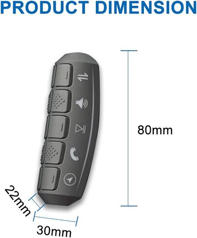 Universal Smart Wireless Car Steering Wheel Control Remote Button Support Bluetooth Control Suitable for Android Wince Connected to GPS Navigation Multimedia Player Control Radio DVD Music with Light in Saudi Arabia