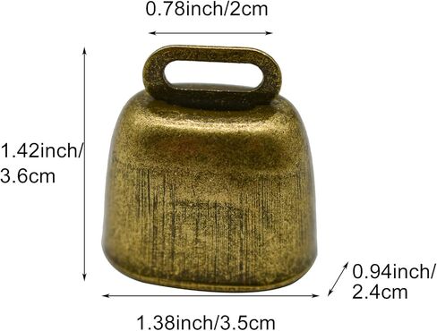 24 قطعة جرس نحاسي للرعي، جرس حيوانات المزرعة البرونزي، أجراس معدنية للبقرة والأغنام والحصان للحيوانات الأليفة للماشية والماعز والقطط والكلاب، ملحقات مضادة للسرقة، مقبض الباب، زينة عيد الميلاد in Kuwait