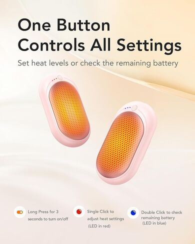 تدفئة اليد القابلة لإعادة الشحن، VEGER 2 حزمة تدفئة اليد الكهربائية القابلة لإعادة الشحن، سخان الجيب المحمول لعيد الميلاد، في الداخل، في الهواء الطلق، الرياضة، أساسيات الشتاء، الأيام الباردة يجب أن يكون لديك in Kuwait