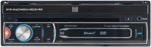 Dual Electronics XDVD179BT 7 بوصة بمحرك قابل للطي LED شاشة تعمل باللمس وراديو ستيريو للسيارة DIN واحد | سي دي/دي في دي | مساعد الضغط والتحدث | إدخال الكاميرا الاحتياطية | بلوتوث | تشغيل وشحن USB in Kuwait