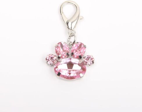 Bling Rhinestones Paw Charm Pendant Jewelry for Pet Dog Cat Puppy Necklace Collar Accessory in Saudi Arabia