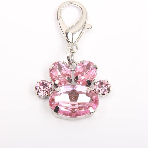 Bling Rhinestones Paw Charm Pendant Jewelry for Pet Dog Cat Puppy Necklace Collar Accessory in Saudi Arabia