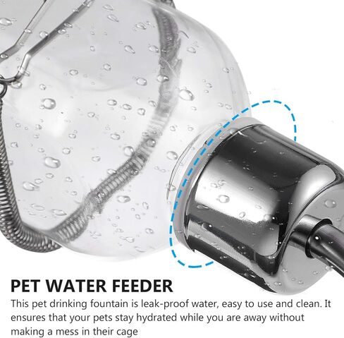 Mipcase 4 Pcs Rabbit Drinker Puppy Kit Bunny Water Food Bowl Automatic Bowl Parakeet Food Guinea Pig Stuff Flat Water Bottles Ferret Toys Pet Automatic Drinking Fountain Plastic Long Tail in Kuwait