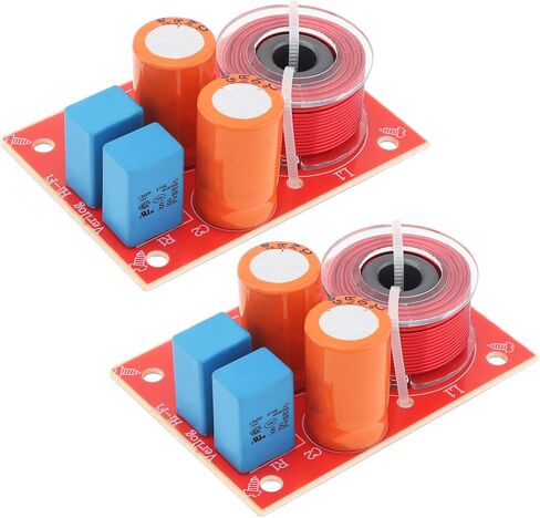 2 Way Speaker Crossover, 80W Speaker Audio Frequency Divider Loudspeaker 2 Unit Crossover Filters for Speakers in Saudi Arabia