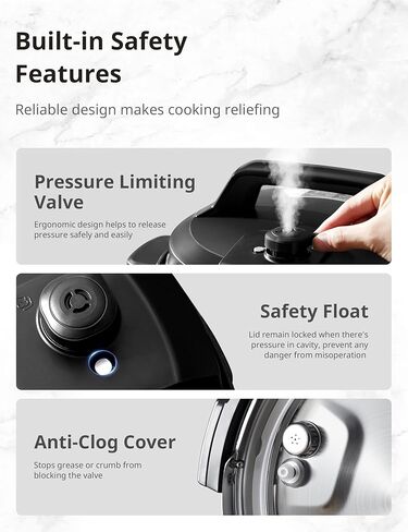 COMFEE’ 16 in 1 Electric Pressure Cooker Instant Multi Cooker Olla de Presion Non-Stick Pot Yogurt Maker Rice Cooker Slow Cooker Sauté Steamer 8 Quarts for Family Feast in Saudi Arabia