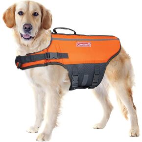 Coleman Orange Pet Flotation Dog Vest, Large