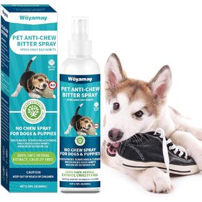 Bitter Apple Spray for Dogs to Stop Chewing, No Chew Spray for Dogs, Dog Deterrent Spray for Carpet Furniture & Plant, Effective Anti Chew Spray for Dogs Puppies, 200ML