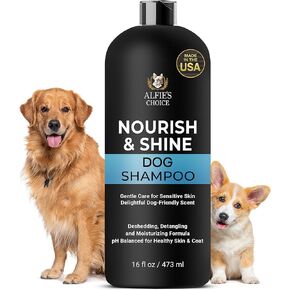 ALFIE'S CHOICE Dog Shampoo for Allergies and Itching & Daily Use | Dog Shampoo Sensitive Skin with Lavender & Rosemary | Nourishing & Deshedding Dog Shampoo for Smelly Dogs 16 fl oz