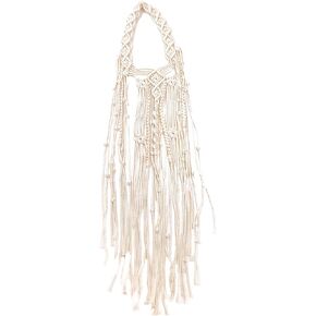kiido Wedding Veil Bride Headpiece Boho headband Handmade Macrame Bohemian Bridal Tiara Headdress-39 inches