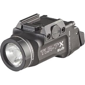 Streamlight 69407 TLR-7 X Sub 500-Lumen 5000-Candela Weapon Light Designed Exclusively and Solely for 1913 Short, Includes Mounting Kit, Key, and Multi-Tool, Black
