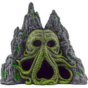 Toy Vault Cthulhu Monster Aquarium Cave Hideaway Fish Tank Decor, H.P. Lovecraft Themed