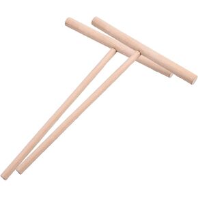 2Pcs Wooden Crepe Maker Pancake Batter Spreader Stick Kitchen Cooking Utensils Tools for Restaurant Canteen Specially Supplies Practical Treatment Crepe Makers Specialty Appliances Crepe Spreader Tool