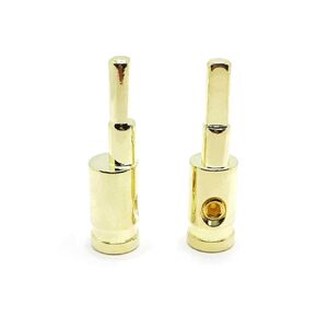 Terminal Connector Brass with Gold Plated 4 to 6 Gauge Amp Input Reducers for 4-6 Gauge Wire 2Pcs, Golden