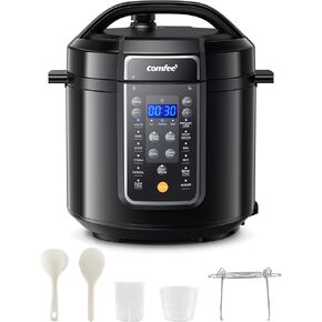 COMFEE’ 16 in 1 Electric Pressure Cooker Instant Multi Cooker Olla de Presion Non-Stick Pot Yogurt Maker Rice Cooker Slow Cooker Sauté Steamer 8 Quarts for Family Feast