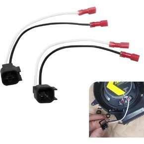4 PCS Car Audio Speaker Wiring Harness, Wire and Cable Harness, Car Audio Replacement Parts 72-5600, Compatible with Ford Focus Chevrolet Mazda Speaker Wiring Harness (Black)