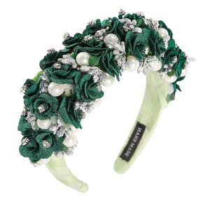 Rhinestone Crystal Headband For Women Handmade Jewelry Girls Hair Accessories Diamond Fashion Headbands Girl Handmade Beaded Glitter Flower Hairbands