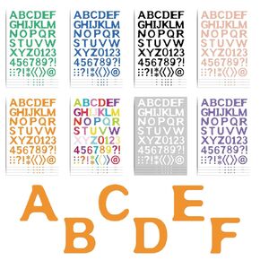 1152 Letter Stickers 24 Sheets Alphabet Number Stickers Vinyl Self-Adhesive Waterproof Stick on Letters Sticker Decals for Water Bottles Mailbox Numbers Notebook Classroom, Colorful