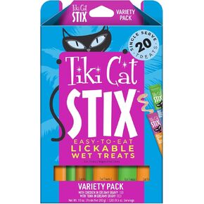 Tiki Cat Stix Wet Cat Treats, Variety Pack, 10 oz. Box (20 Count)