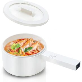 Olayks 3L Electric Hot Pot,Ceramic Glaze Non-Stick Pot Ramen Cooker with Adjustable Power Control for Shabu Shabu, Noodles, Sauté, Soup, Steak, Stir Fry, Eggs(3L)