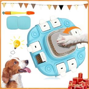 3 in 1 Dog Puzzle Toy, Slow Feeder Dog Treat Puzzle,Interactive Dog Toys for Boredom, Stimulation, IQ Training and Mental Enrichment Scenarios，Lake Blue
