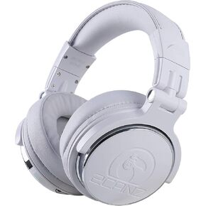 2CANZ Pro Matte White Over-Ear Professional Wireless Headphones - Enhanced 50mm Neodymium Drivers, Closed Back, Plush Ear Cushions, 8-Way Adjustable Earpads, Foldable
