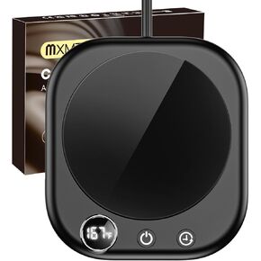 Mug Warmer,40W Coffee Mug Warmer for Desk with Temperature Display, 4H Auto Shut Off, 3 Temp Settings & 1-12H Timer, Smart Electric Beverage Warmer for Coffee, Tea, Water, Milk and Coco(Black)