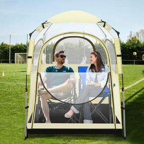 Eapele All Weather Shelter - Sports Tent with Detachable Top Cover and Sealed Floor for 1-2 People - Windproof and Rainproof Bubble Tent - 540° View and Mesh Windows