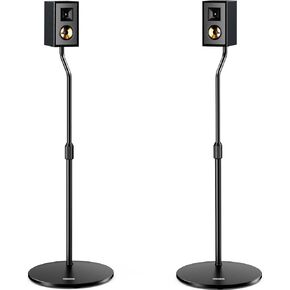Perlegear Height-Adjustable Speaker Stand Pair, Surround Sound Speaker Stands for Small Bookshelf, Satellite Speakers, and Studio Monitors, 28" to 38" Adjustable Height Floor Speaker Stand, PGSS11
