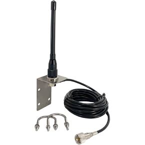 VM200 Marine Radio Antenna, Durable 153-164Mhz Boat Radio Antenna with 16ft RG58 Coaxial Cable and L-Bracket, Ideal for Marine Radio
