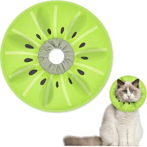 Supet Inflatable Cat Cone Collar Soft to Stop Licking, Adjustable Cat Recovery E Collar After Surgery, Cat Donut Collar for Small Medium Large Cats Kitten Pet