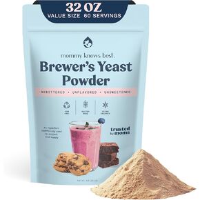 Brewers Yeast Powder for Lactation Cookies for Breastfeeding - Lactation Supplement for Increased Breast Milk - Nutritional Yeast for Lactation Support - Breastmilk Supplement for Women - Easy to Bake
