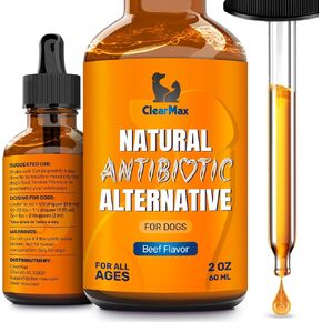 Antibiotic for Dogs ◆ Dog Antibiotic ◆ Natural Antibiotics for Dogs ◆ Pet Antibiotic ◆ Dog Antibiotics with Beef Flavor ◆ 2 Oz