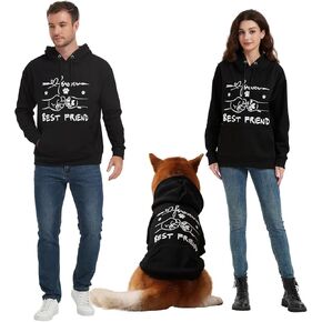 Dog Hoodies Premium Quality, Dog and Owner Matching Hoodies, Dog Warm Jacket Calming Milk Soft Fleece Interior, Owner and Dog Hoodies are Sold Separately