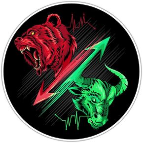 ملصق نافذة ممتص الصدمات للسيارة في سوق الأسهم Bull Bear Fight Forex Future ملصق وول ستريت ملصق سيارة التاجر جيد لأي سطح مستو، ممتص الصدمات للكمبيوتر المحمول، لوح التزلج، الأمتعة 4.5 بوصة sb77