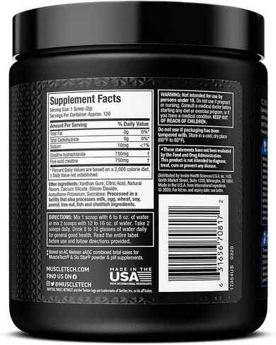 MuscleTech Cell-Tech Creactor | Creatine HCl Formula | Muscle Builder for Men & Women | Creatine HCl + Free-Acid Creatine Supplements | Fruit Punch Extreme, 120 Servings in Saudi Arabia