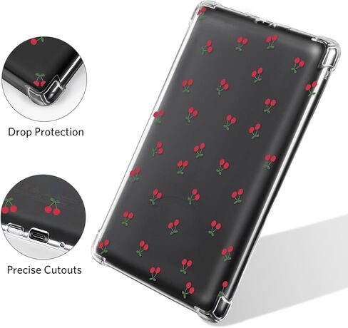 CoBak Clear Case for All-New Kindle Paperwhite 11th Gen 2021 & Signature Edition(6.8") - Lightweight, Scratch-Proof Silicone Back Cover，Cherry in Saudi Arabia