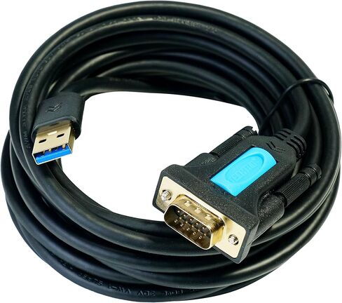 كابل محول USB إلى VGA بطول 5 أقدام، محول رسومات فيديو USB 3.0 إلى VGA لشاشات متعددة تصل إلى 1920x1080 محول ذكر إلى ذكر يدعم Windows 10/8.1/8/ 7 الكمبيوتر المحمول أو سطح المكتب أو الكمبيوتر اللوحي in Kuwait