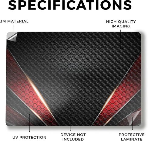 غلاف كمبيوتر محمول من ألياف الكربون متوافق مع Alienware M18 R2 (2024) - أشعة سداسية - غطاء لاصق واقٍ من الفينيل 3M ممتاز - سهل التطبيق | صُنع في الولايات المتحدة الأمريكية بواسطة MightySkins in Kuwait