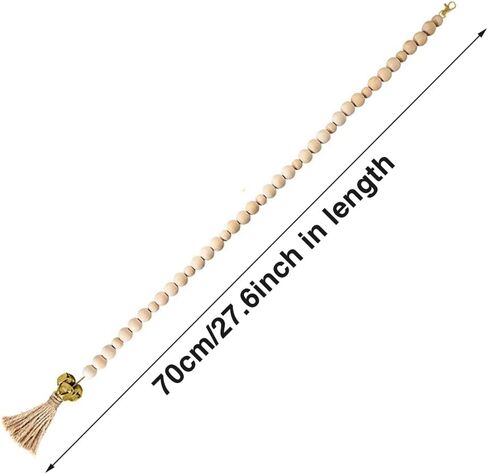 SYCOOVEN 2 قطعة جرس كلب معلق لتدريب الباب على المرحاض، أجراس باب الكلب المزخرفة، خرز خشبي قابل للتعديل، جرس نونية الكلاب الصغيرة للحيوانات الأليفة، الجراء، ملحقات تدريب النونية (ذهبي) in Kuwait