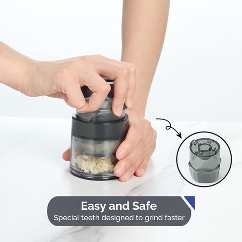 Garlic Press, UHIYEE Multipurpose Garlic Grinder Twister BPA-Free, Garlic Crusher Tool Dishwasher Safe, Easy-Clean Garlic Press Mincer for Ginger, Herb, Nuts & More, Ideal Kitchen Gifts in Saudi Arabia