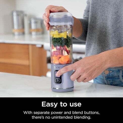 Ninja Blast Portable Blender, Cordless, 18oz. Vessel, Personal Blender For-Shakes and Smoothies, BPA Free, Leakproof-Lid and Sip Spout, USB-C Rechargeable, Dishwasher Safe, Tinted Lavender, BC151LD in Saudi Arabia