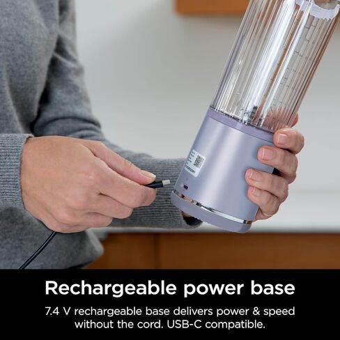 Ninja Blast Portable Blender, Cordless, 18oz. Vessel, Personal Blender For-Shakes and Smoothies, BPA Free, Leakproof-Lid and Sip Spout, USB-C Rechargeable, Dishwasher Safe, Tinted Lavender, BC151LD in Saudi Arabia