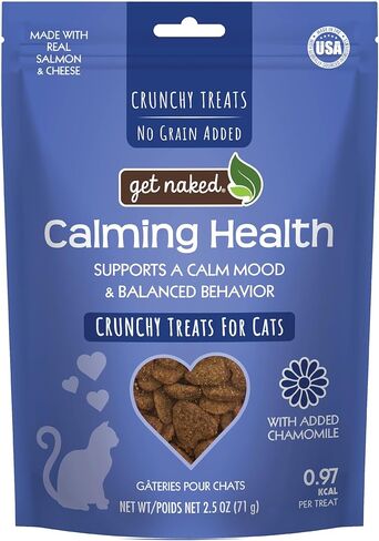 Get Naked Cat Crunchy Treats Salmon & Cheese Flavor, Calming Health, 2.5-oz Bag in Kuwait