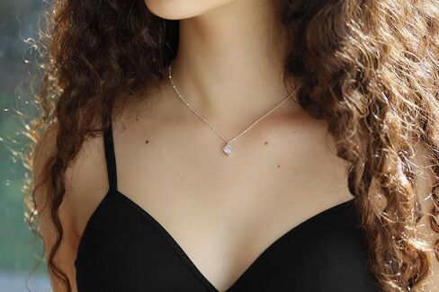Pregnant Daughter Gifts from Mom or Dad, Ready To Gift Jewelry with Meaningful Message (Silver CZ Diamond Necklace) in Kuwait
