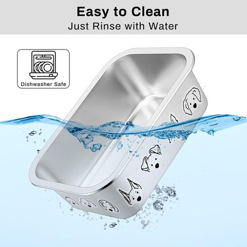 1.1-Gallon Dog Bowls for Large Dogs, Stainless Steel Dog Water Bowls with DIY Cool Stickers, High Capacity Metal Dog Food Bowls for Large and X-Large Dogs Indoors and Outdoors, 1 pcs in Saudi Arabia
