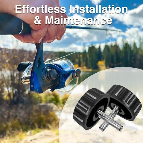 Fishing Reel Replacement Parts - Heavy Duty Fishing Reel Handle Replacement Knob - Easy to Install Spinning Reel Handle Screw Caps - Waterproof Anti-Corrosion Fishing Rod Parts with Gaskets in Saudi Arabia