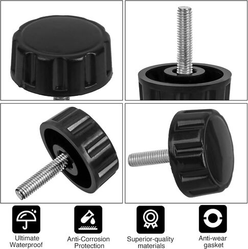 Fishing Reel Replacement Parts - Heavy Duty Fishing Reel Handle Replacement Knob - Easy to Install Spinning Reel Handle Screw Caps - Waterproof Anti-Corrosion Fishing Rod Parts with Gaskets in Saudi Arabia