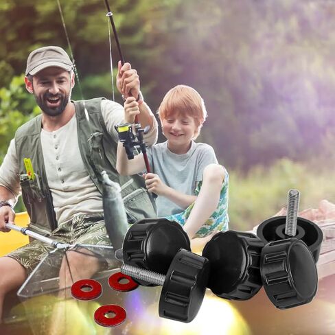 Fishing Reel Replacement Parts - Heavy Duty Fishing Reel Handle Replacement Knob - Easy to Install Spinning Reel Handle Screw Caps - Waterproof Anti-Corrosion Fishing Rod Parts with Gaskets in Saudi Arabia
