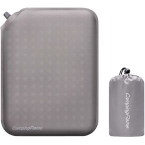 Inflatable Seat Cushion - Self-Inflatable Memory Foam Seat Cushion for Camping, Backpacking, Stadium, Airplane - Portable & Wear-Resistant - Grey